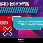 HYPD News graphic featuring Nintendo Direct 27 March 2025 and a PlayStation controller with update schedule for gaming news.