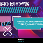 HYPD News graphic promoting bi-weekly gaming updates with IGN Live feature and PlayStation controller background