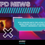 A promotional graphic for HYPD Gaming World News featuring a fiery Oblivion warrior and a game controller background, with update schedule details.