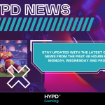 HYPD News banner featuring a football game scene and text promoting gaming news updates every Monday, Wednesday, and Friday.