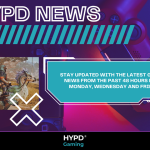 HYPD News banner featuring gaming world updates, with a Monster Hunter Wilds image and a gaming controller background.