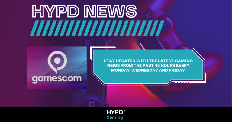 HYPD News graphic promoting Gaming World News: Gamescom 2025 highlights with latest updates from the past 48 hours
