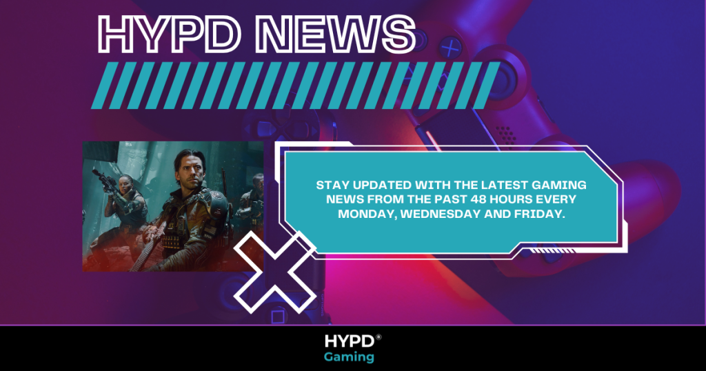 HYPD News graphic with Call of Duty artwork and text promoting gaming world news updates every 48 hours