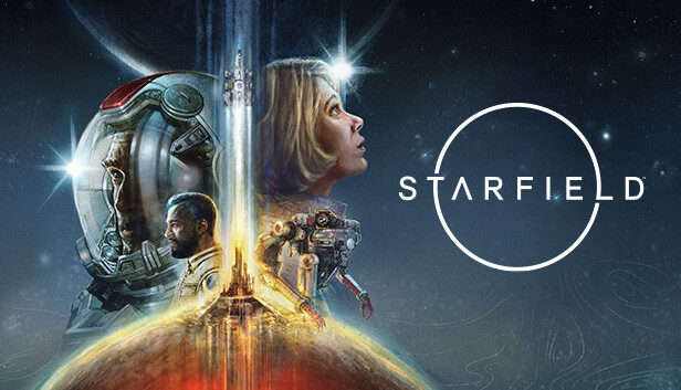 Gaming World News: Starfield promotional artwork showing astronauts, space travel, and futuristic exploration with the Starfield logo