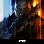 Cinematic split-colour Black Ops–style soldier artwork in blue and orange tones for HYPD gaming content