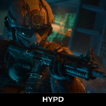 Elite soldiers advancing with rifles in a dark, high-tech Black Ops 7 combat environment