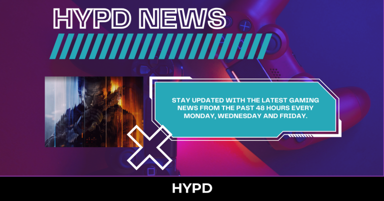 Graphic promoting HYPD News with gaming controller background, Black Ops artwork, and text about staying updated with the latest gaming news every Monday, Wednesday, and Friday.