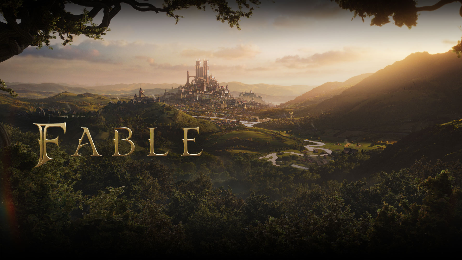 Fable 2026 game world showing a fantasy kingdom landscape from the upcoming Xbox role-playing game