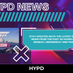 HYPD gaming news graphic highlighting the latest video game updates from the past 48 hours including Forza Horizon 6