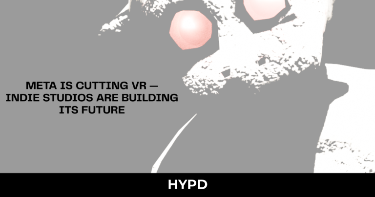Editorial cover image showing Meta cutting VR development while indie VR studios build the future of virtual reality