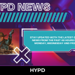 HYPD News graphic promoting gaming world news highlights from the past 48 hours, featuring Fallout artwork and console visuals