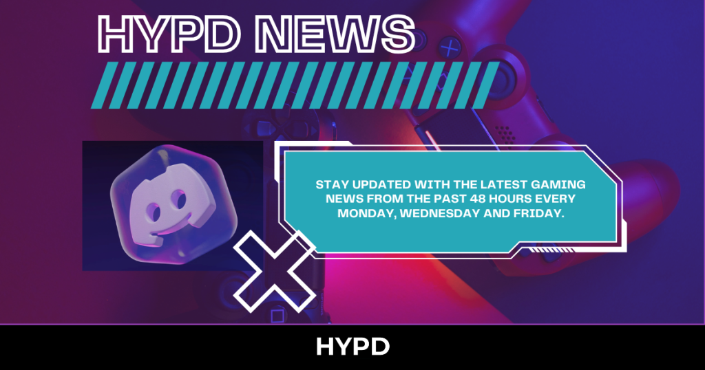 HYPD News banner featuring a gaming controller background and text promoting the latest gaming news from the past 48 hours every Monday, Wednesday and Friday.