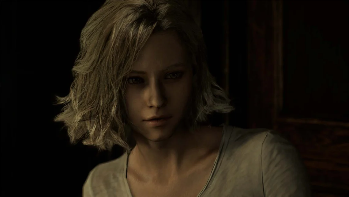 Resident Evil Requiem cinematic screenshot featuring a female character in a dimly lit scene, highlighting the game’s dark atmosphere and horror tone.