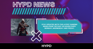 HYPD News graphic promoting Gaming World News highlights from the last 48 hours featuring Assassin’s Creed Black Flag artwork and gaming controller background for latest gaming updates.