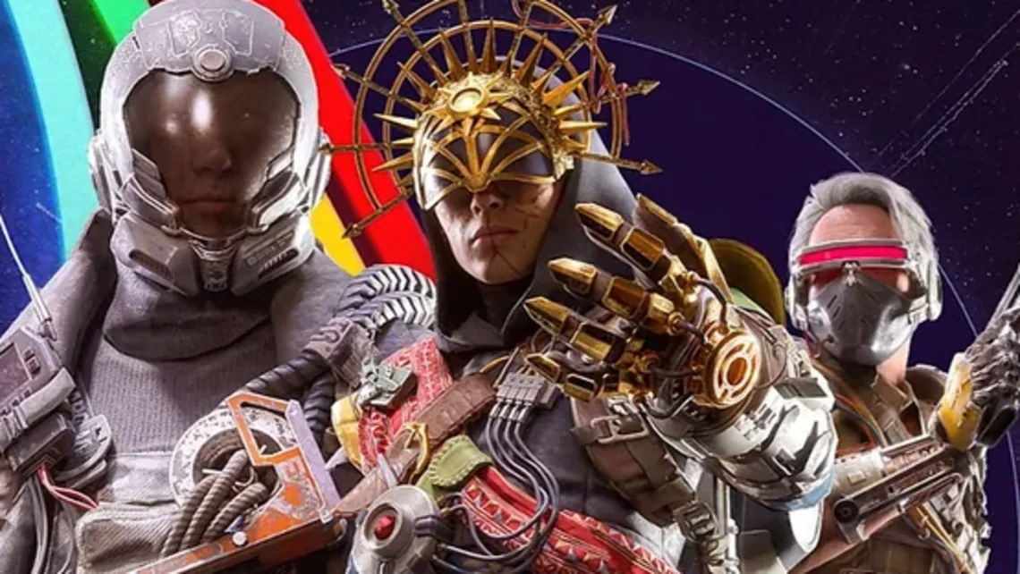 Arc Raiders characters wearing futuristic armour and unique sci fi skins with advanced weapons and glowing visor gear