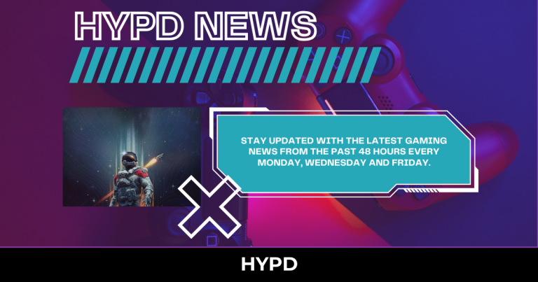 HYPD News banner featuring gaming controller visuals and message promoting latest gaming news from the past 48 hours updates every Monday, Wednesday and Friday