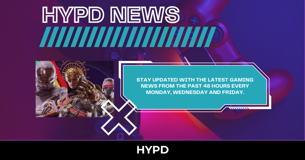 HYPD News banner with gaming controller background promoting latest gaming news updates from the past 48 hours every week