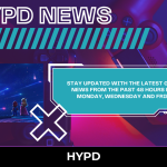 HYPD News graphic promoting gaming world news updates from the past 48 hours every Monday, Wednesday and Friday with vibrant gaming visuals