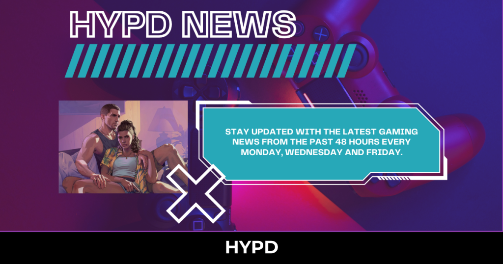 HYPD News banner featuring gaming controllers and a callout promoting latest gaming news updates from the past 48 hours every Monday, Wednesday and Friday