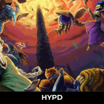 Colourful Slay the Spire 2 artwork showing characters and enemies battling as they ascend a towering spire in a roguelike card game setting