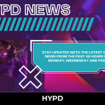 HYPD News gaming banner featuring Warhammer 40K artwork and text promoting the latest gaming news from the past 48 hours.