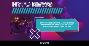 HYPD News gaming banner featuring Warhammer 40K artwork and text promoting the latest gaming news from the past 48 hours.