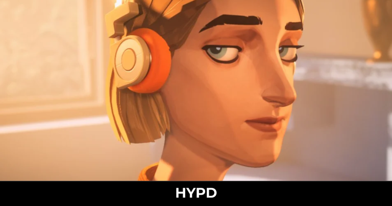 Stylised close-up character artwork from Mixtape featuring orange headphones and cinematic lighting during an emotional story moment.