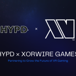 HYPD and XORWIRE Games partnership announcement graphic highlighting their collaboration to support the future of independent VR gaming.