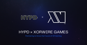 HYPD and XORWIRE Games partnership announcement graphic highlighting their collaboration to support the future of independent VR gaming.