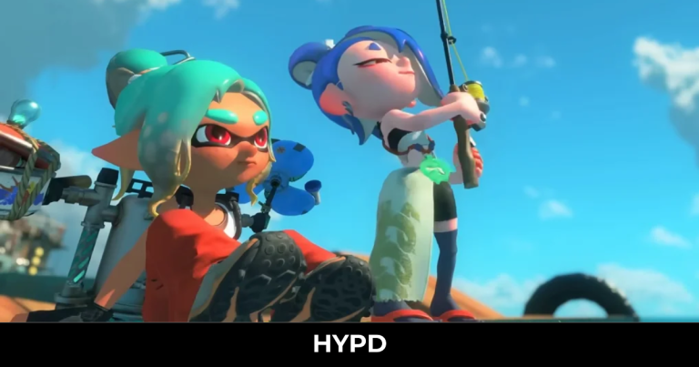 Splatoon Raiders characters exploring a vibrant island during an adventure, showcasing the game's colourful visuals and exploration-focused gameplay.