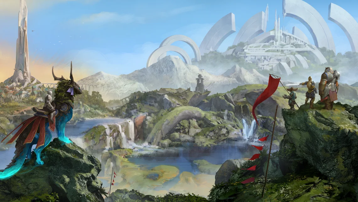 Guild Wars 3 concept artwork as developers discuss the possibility of more playable species in the upcoming MMORPG.