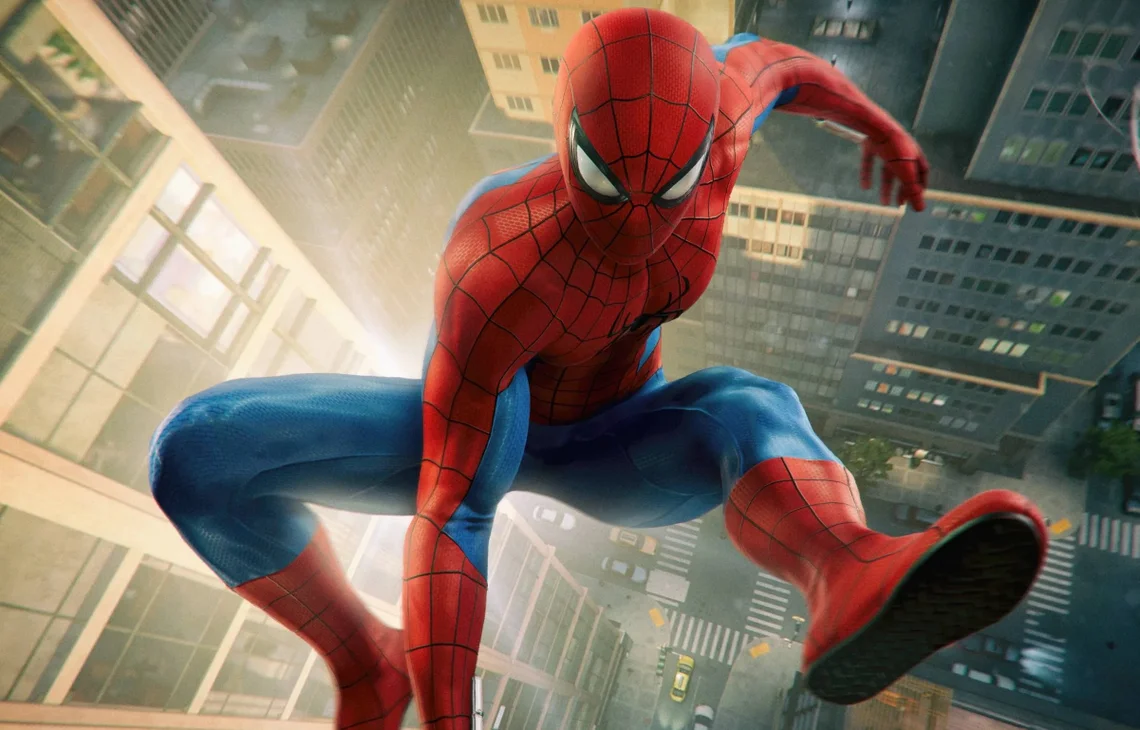 Spider-Man swinging above New York City in Marvel’s Spider-Man 2 following a renewed sales boost.