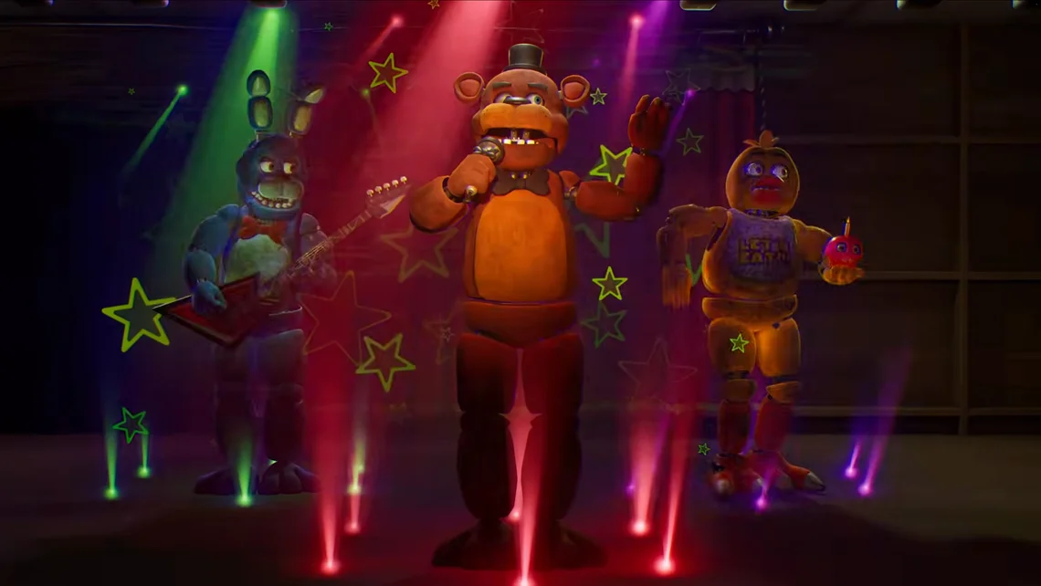Freddy, Bonnie and Chica from Five Nights at Freddy’s ahead of the Fortnite Fortnitemares crossover