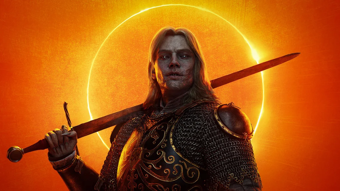 The Blood of Dawnwalker character holding a sword as the RPG reaches one million sales in three days