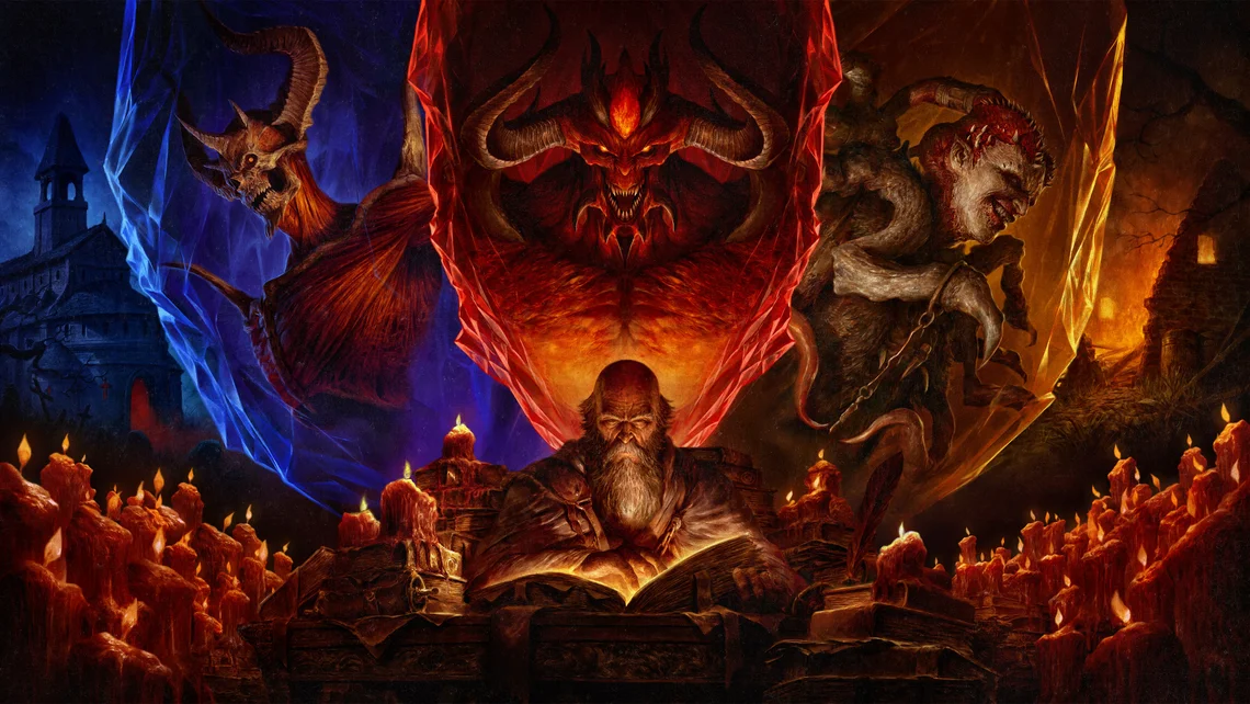 Diablo 4 Season of Hell’s Legacy artwork featuring demonic enemies and fiery scenery