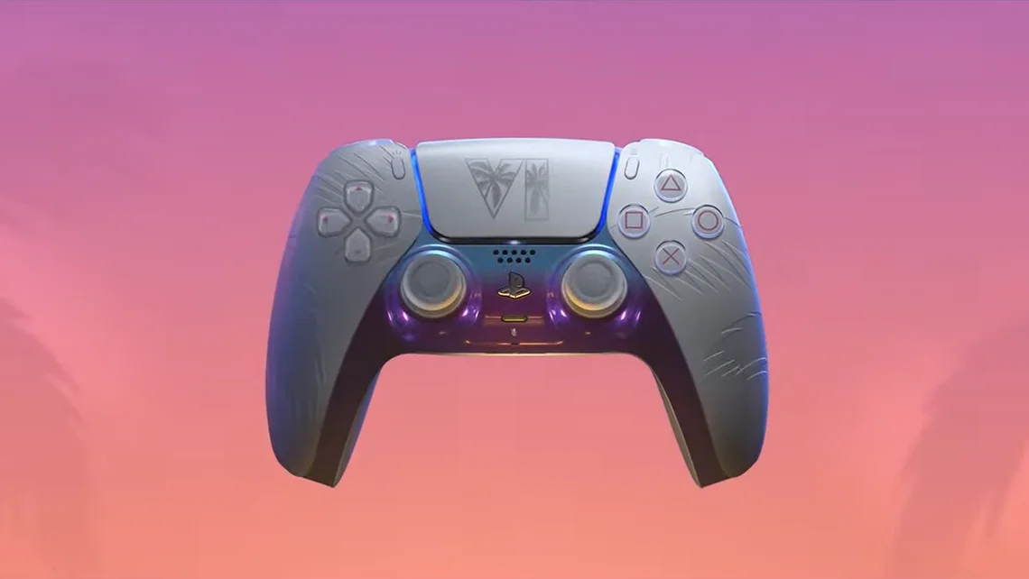 GTA 6 limited edition DualSense PS5 controller featuring Grand Theft Auto VI styling