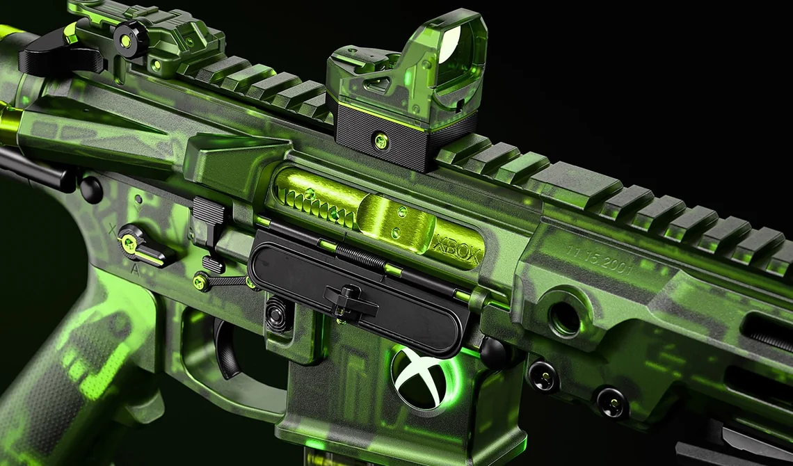 Call of Duty Modern Warfare 4 Xbox-exclusive weapon skin shown on an in-game weapon