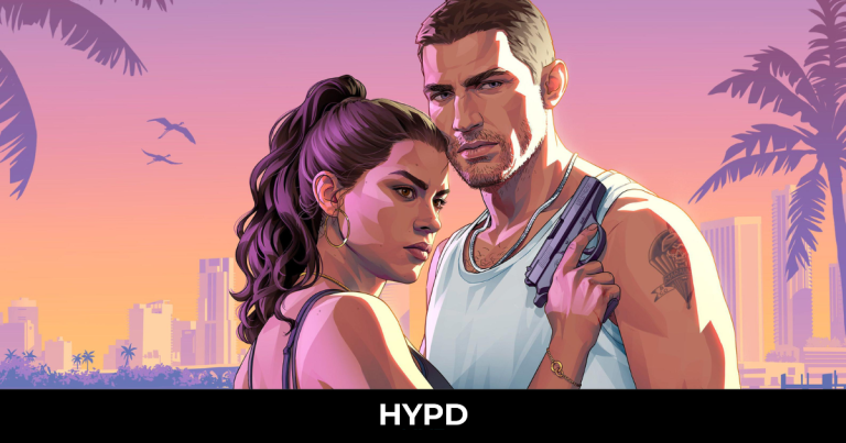 GTA 6 artwork featuring Lucia and Jason against a vibrant Vice City sunset, highlighting the latest GTA 6 leaks, rumours and release hype.