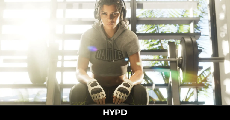 Lucia from GTA 6 sitting in a gym wearing boxing gloves and workout clothing, featured in the latest Grand Theft Auto 6 leaks coverage.