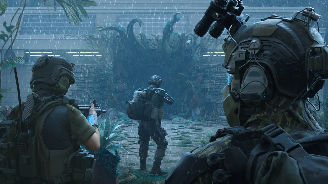 Armed squad explores a dangerous environment in the cancelled PUBG Black Budget extraction shooter