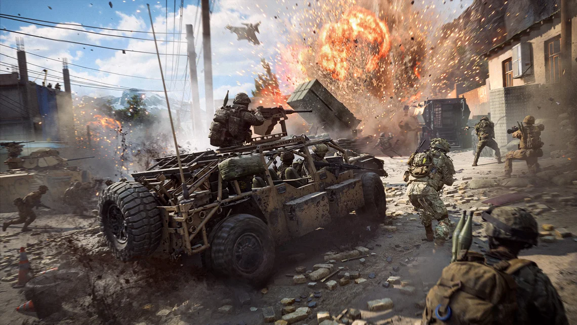 Battlefield soldiers and military vehicles in combat as reports emerge of a potential Battlefield movie