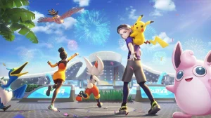 Pokémon Unite artwork featuring Pikachu, Wigglytuff and other Pokémon as the multiplayer game prepares to shut down.